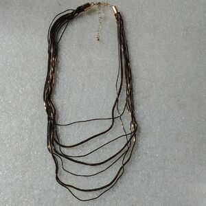 7 Strand Mix Metal Necklace #A402